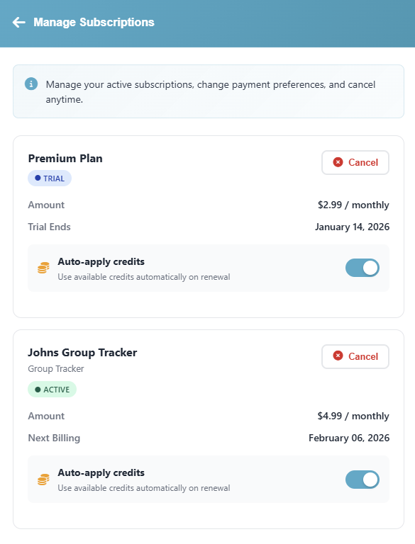 Subscription Manager